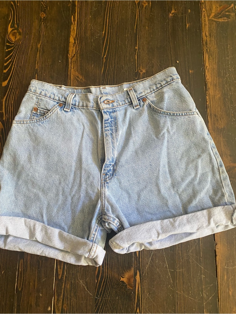 Levi’s Vintage Light Blue  Women's Rolled-Hem Denim Shorts